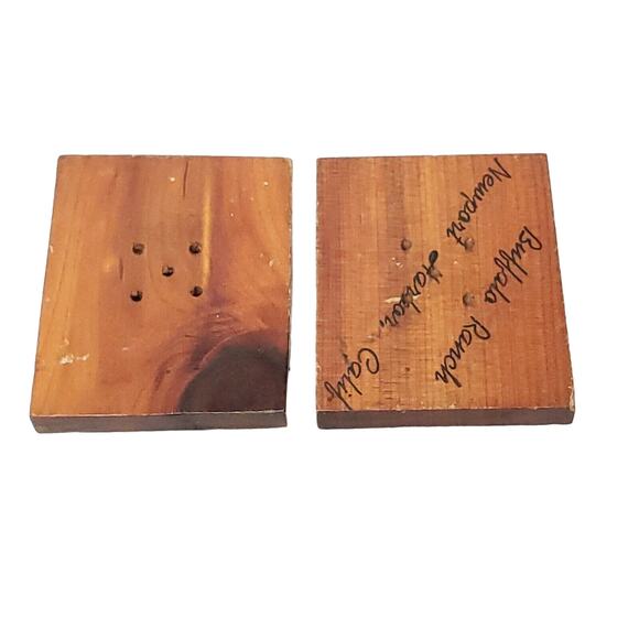 Vintage Collectible Wood Ma and Pa Outhouse Salt and Pepper Shakers Florence SC - Picture 2 of 7